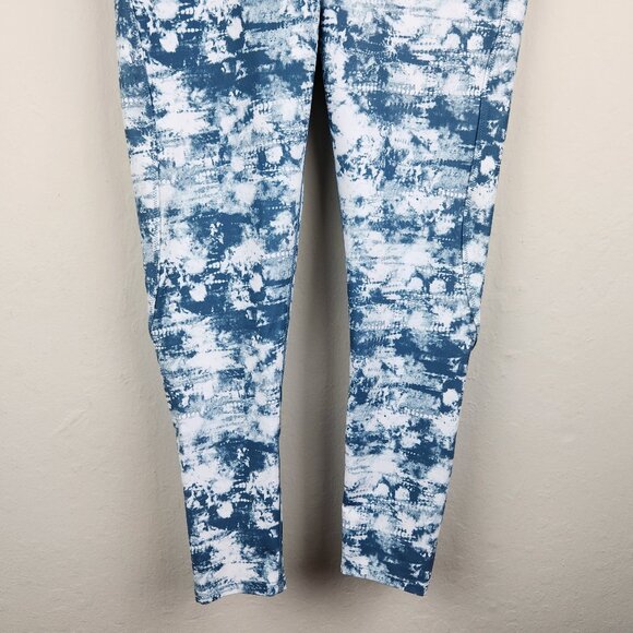 Soul by SoulCycle Contour Tie Dye Leggings Blue White sz S EUC - Picture 5 of 8